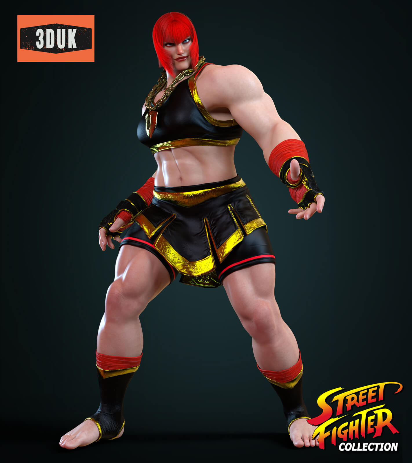 SF6 Zangief For G8M  3d Models for Daz Studio and Poser